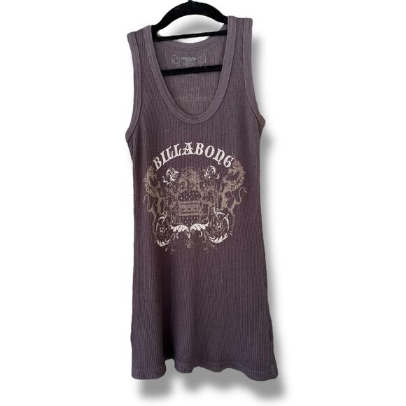Billabong Women's Grey and Khaki Tank Top - Picture 2 of 7